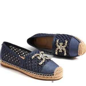 NEW Sam Edelman KHIARA  Blue Raffia ESPADRILLE LOAFER Size 8.5